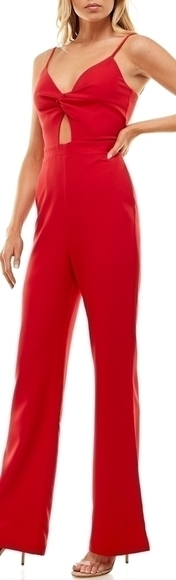 socialite red jumpsuit - Picture 2 of 7